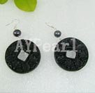 carved lacquerware earring