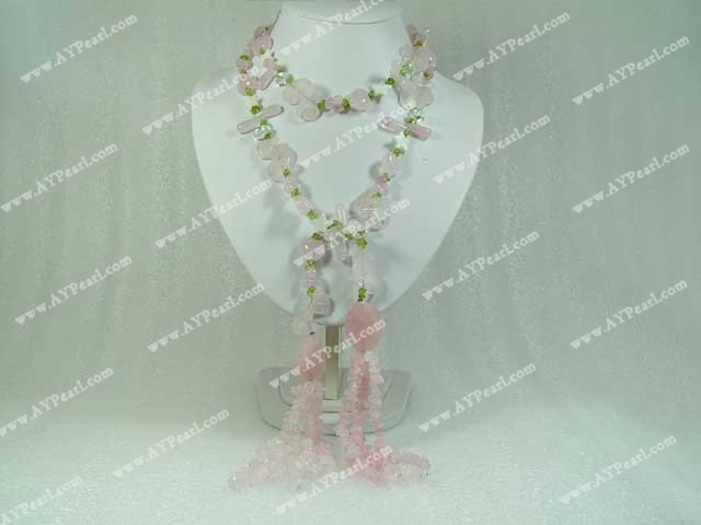 rose quartz necklace