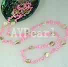 dyed pearl shell necklace