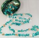 dyed pearl shell necklace