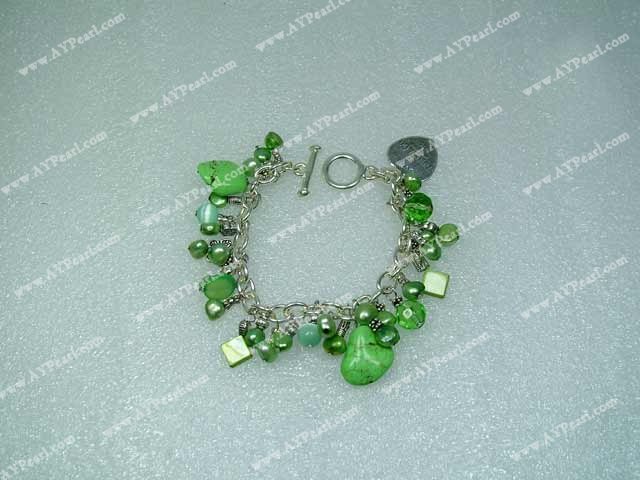 Shell Jewelry-pearl crystal shell bracelet