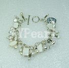 Wholesale pearl crystal shell bracelet