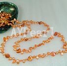 dyed pearl shell necklace