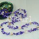 dyed pearl shell necklace