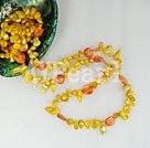 dyed pearl shell necklace