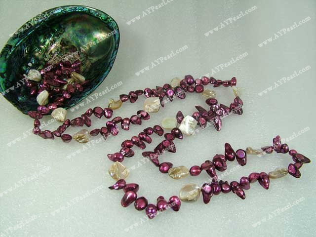 dyed pearl shell necklace