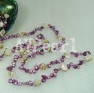 dyed pearl shell necklace