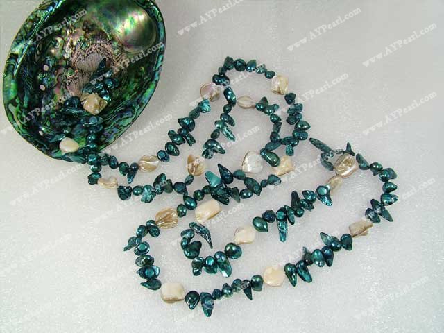 dyed pearl shell necklace