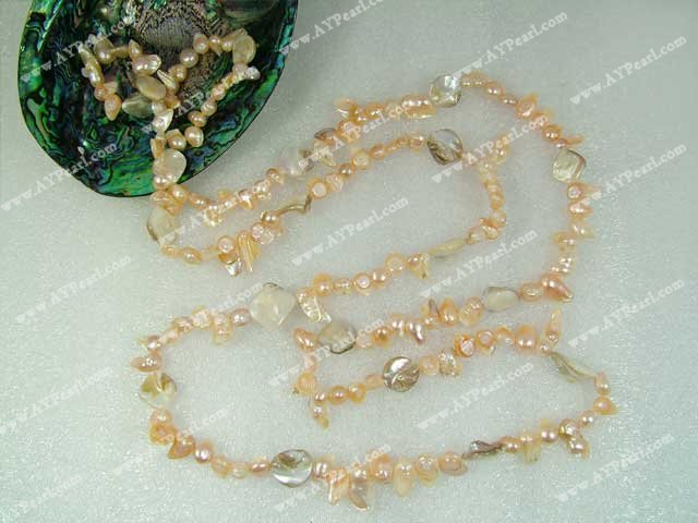 dyed pearl shell necklace