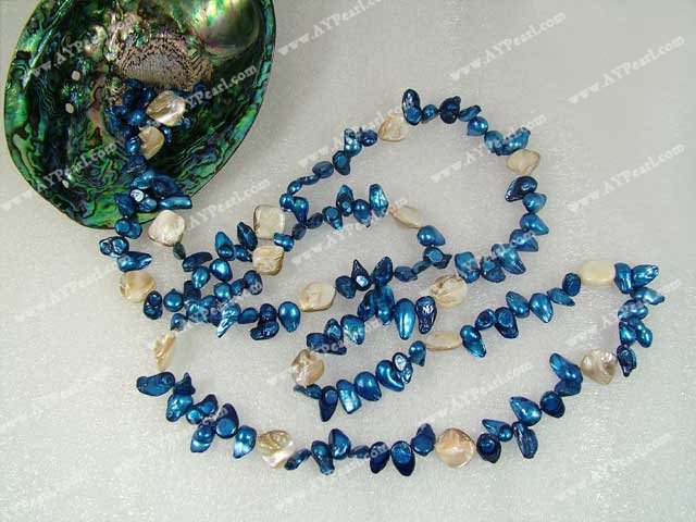 dyed pearl shell necklace