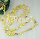 Wholesale dyed pearl shell necklace