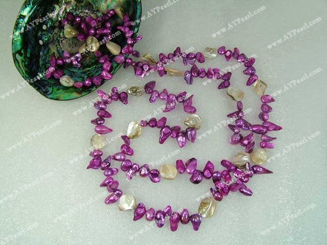 dyed pearl shell necklace