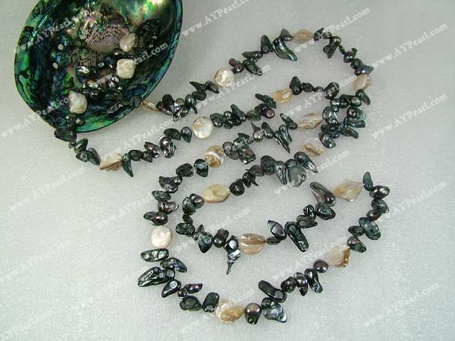 dyed pearl shell necklace