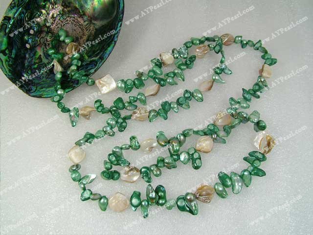 dyed pearl shell necklace