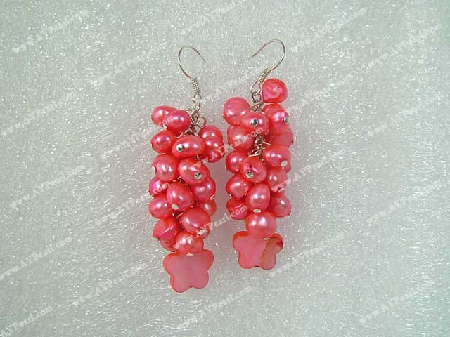 dyed pearl shell earring