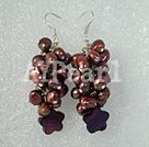 dyed pearl shell earring