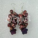 Wholesale dyed pearl shell earring