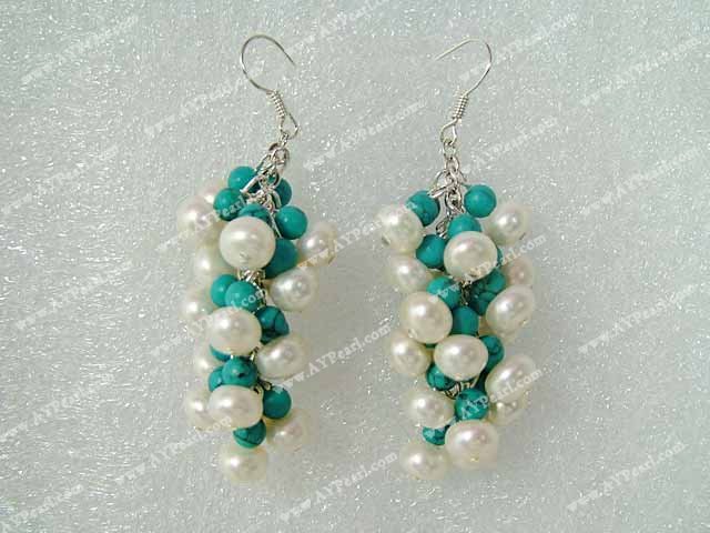pearl turquoise earring
