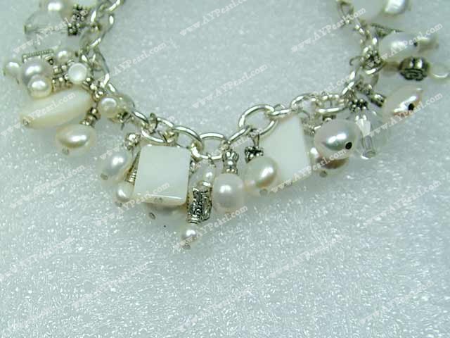 Shell Jewelry Wholesale-pearl crystal shell bracelet