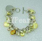 pearl crystal shell bracelet