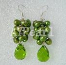 pearl crystal earring