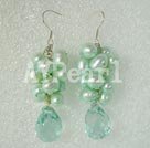 pearl crystal earring