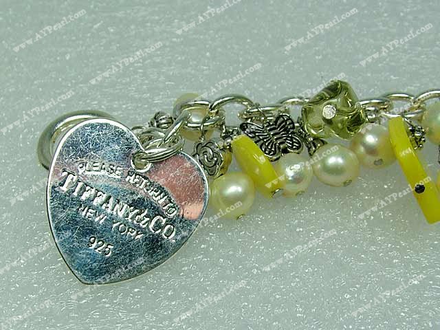 Shell Jewelry Wholesale-pearl crystal shell bracelet