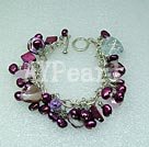 Wholesale pearl crystal shell bracelet