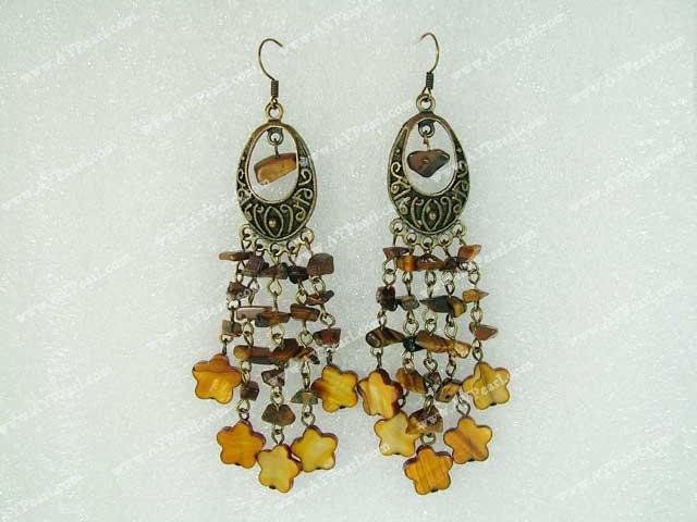 Tigerauge Shell Earring