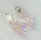 crystal shell earring