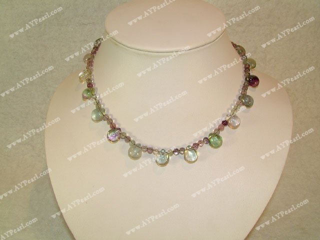 Rainbow fluorite necklace