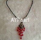 collier en cristal rouge