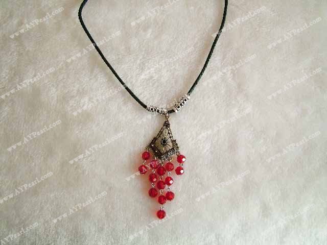 red crystal necklace
