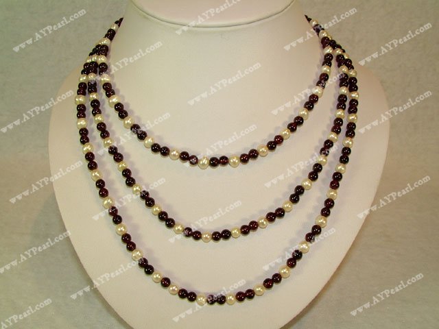 garnet pearl necklace