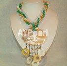 Wholesale Shell Jewelry-shell turquoise pearl necklace