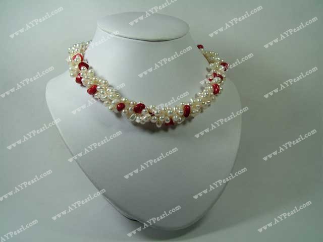 pearl coral necklace