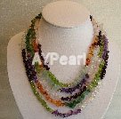 multicolor gem necklace