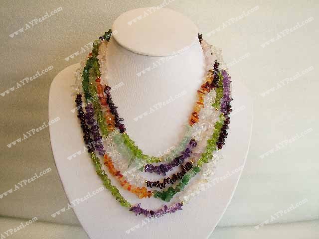 Wholesale Gemstone Jewelry-multicolor gem necklace