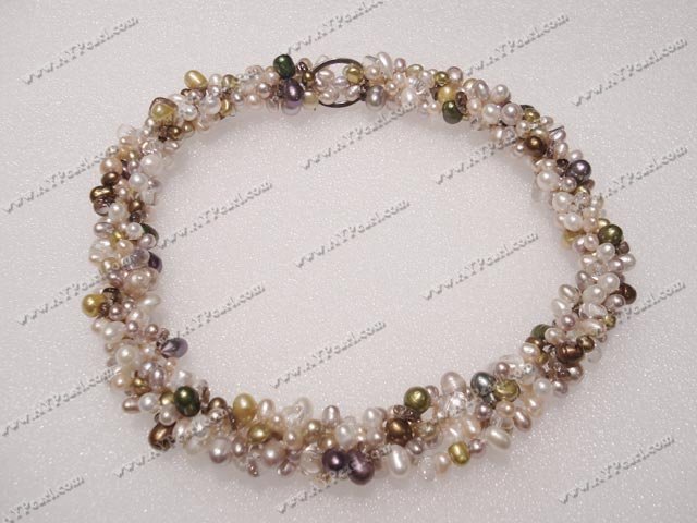 pearl crystal necklace