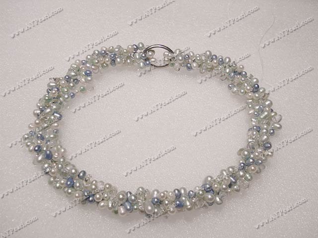 pearl crystal necklace