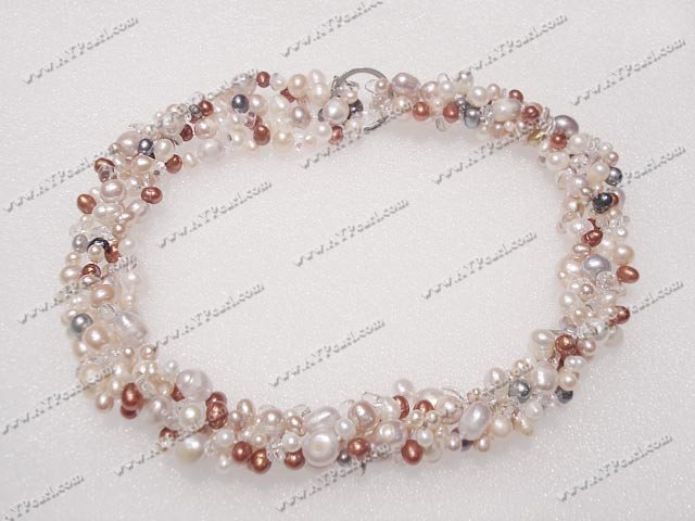 pearl crystal necklace