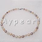 3 colors pearl necklace