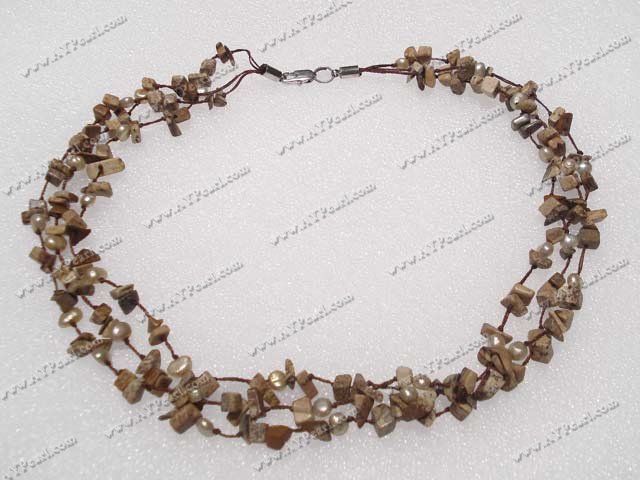 picture jasper pearl necklace