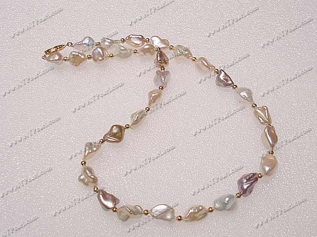 Wholesale Pearl Jewelry-pearl 14k gold-plated necklace