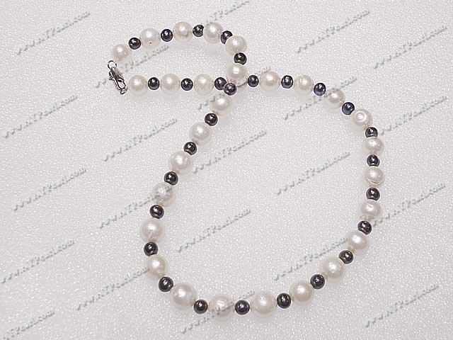 black white pearl necklace