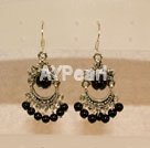 black agate earring