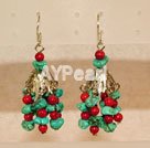 Turquoise coral earring