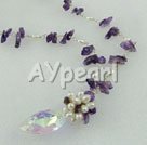 pearl crystal necklace