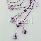 pearl shell crystal necklace