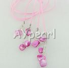 crystal pearl shell necklace